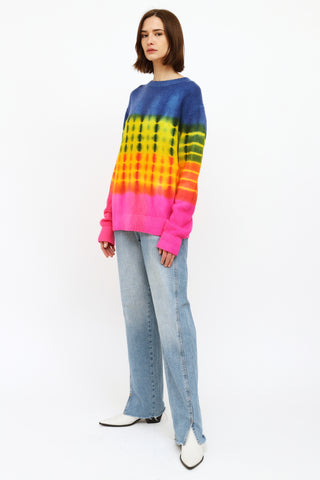 The Elder Statesmen Multi Tie-Dye Cashmere Sweater