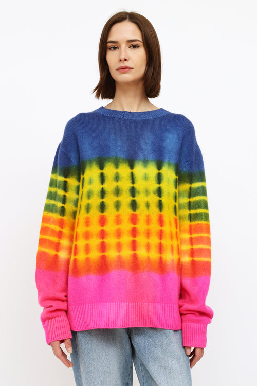 The Elder Statesmen Multi Tie-Dye Cashmere Sweater