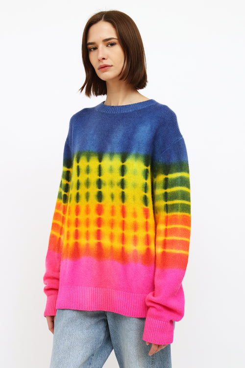 The Elder Statesmen Multi Tie-Dye Cashmere Sweater