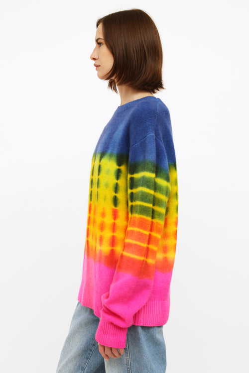 The Elder Statesmen Multi Tie-Dye Cashmere Sweater