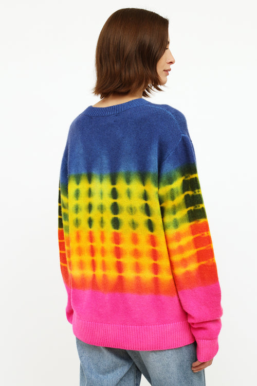 The Elder Statesmen Multi Tie-Dye Cashmere Sweater