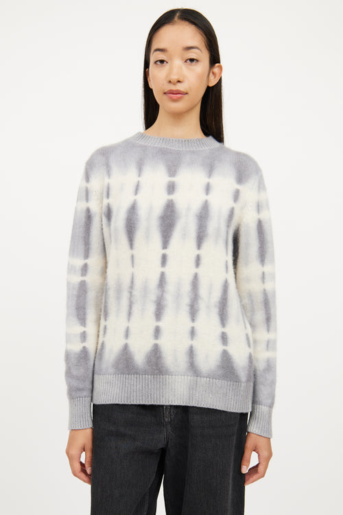 The Elder Statesman Grey Tie Dye Long Sleeve Sweater