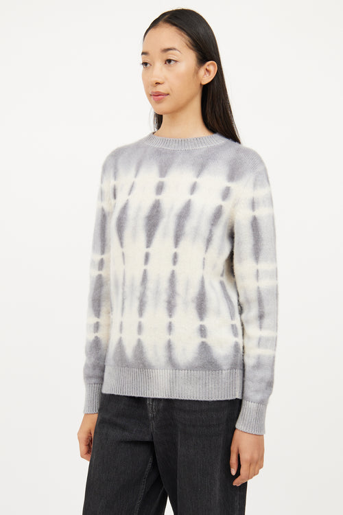 The Elder Statesman Grey Tie Dye Long Sleeve Sweater