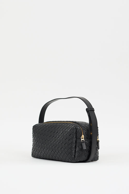 Elleme Black Woven Leather Trousse Bag