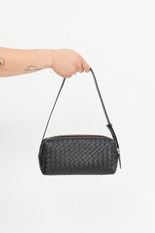 Elleme Black Woven Leather Trousse Bag