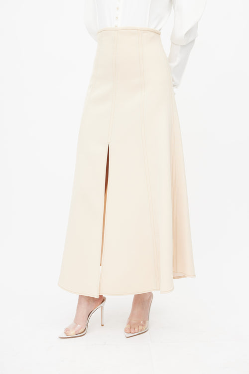 Ellery Beige Gulliver High Waisted Skirt