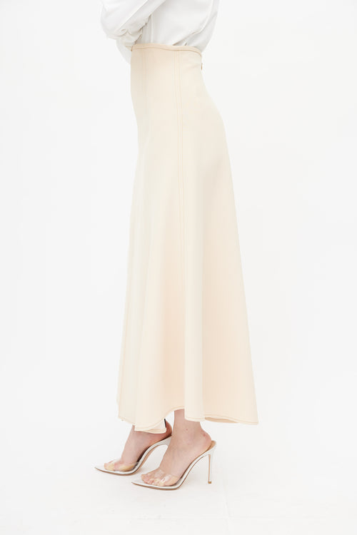 Ellery Beige Gulliver High Waisted Skirt