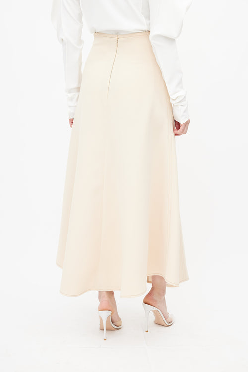 Ellery Beige Gulliver High Waisted Skirt