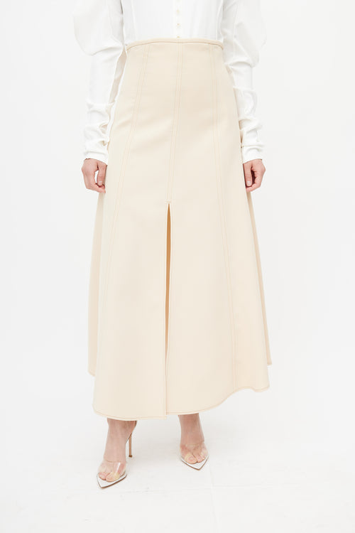 Ellery Beige Gulliver High Waisted Skirt