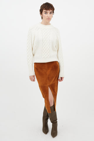 Emilia Wickstead Cream Wool Knit Sweater