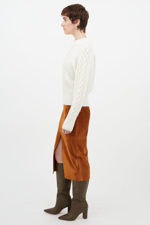 Emilia Wickstead Cream Wool Knit Sweater