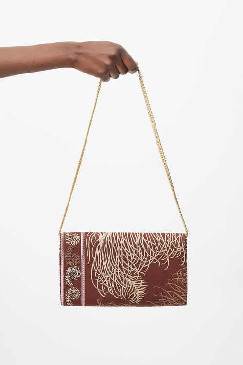 Emilio Pucci Brown 
Pink Printed Clutch