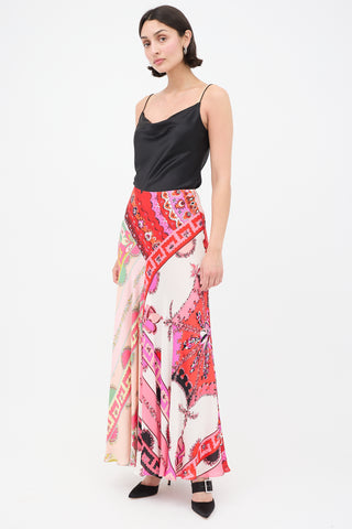 Emilio Pucci Multicolour Silk Print Skirt