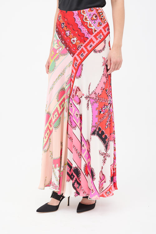 Emilio Pucci Multicolour Silk Print Skirt