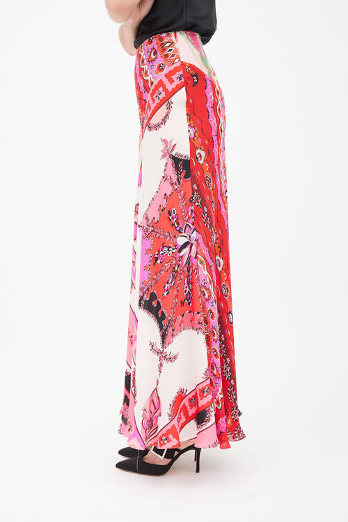 Emilio Pucci Multicolour Silk Print Skirt