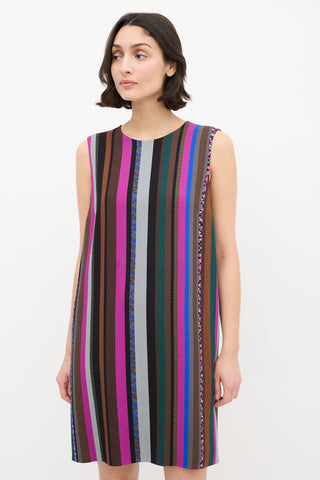 Emilio Pucci Multicolour Striped Shift Dress