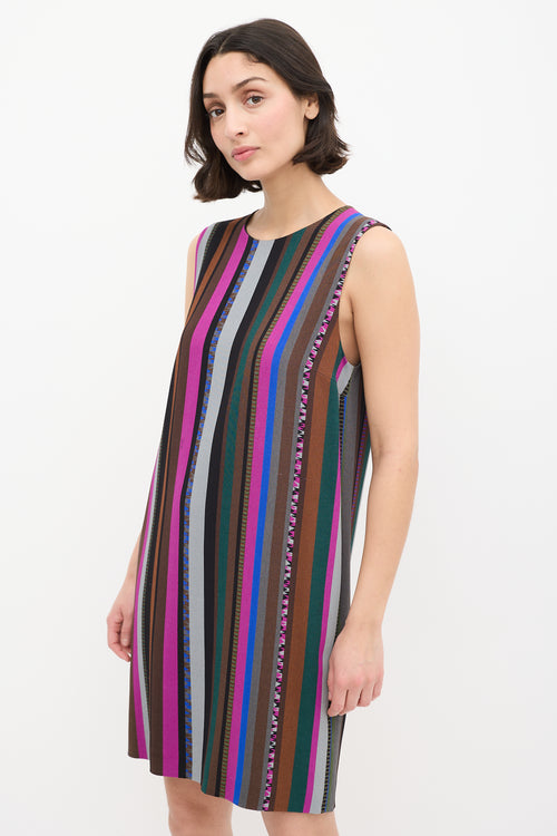 Emilio Pucci Multicolour Striped Shift Dress