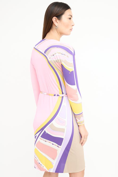 Emilio Pucci Pink 
Multi Belted Dress