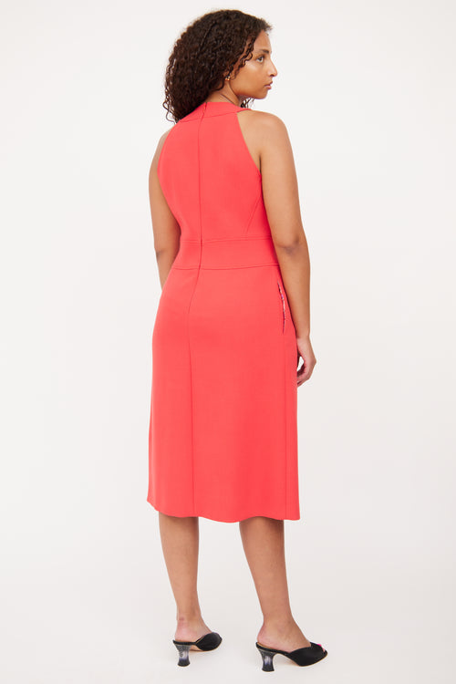 Emilio Pucci Red Halter Sleeveless Dress