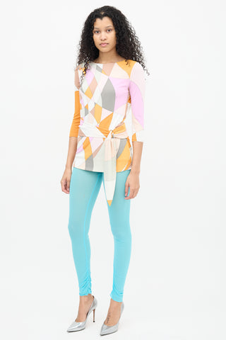 Emilio Pucci Blue Sheer Tights