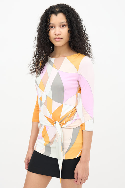 Emilio Pucci Pink 
Multi Belted Top