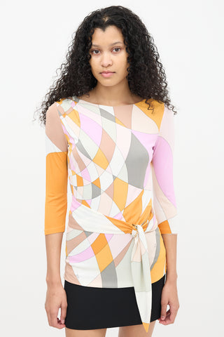 Emilio Pucci Pink 
Multi Belted Top