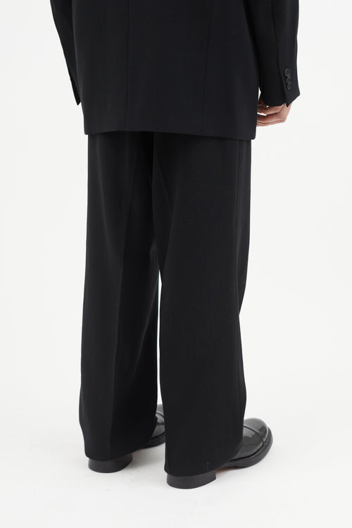 Emporio Armani Black Wool Two Piece Suit