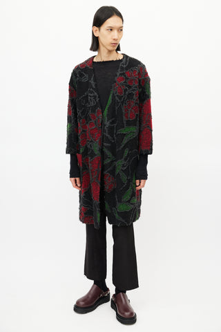 Engineered Garments Black 
Multicolour Floral Wrap Robe