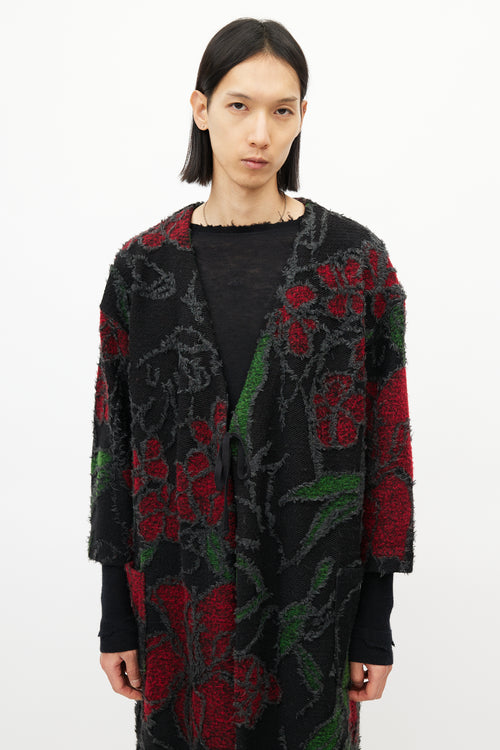 Engineered Garments Black 
Multicolour Floral Wrap Robe