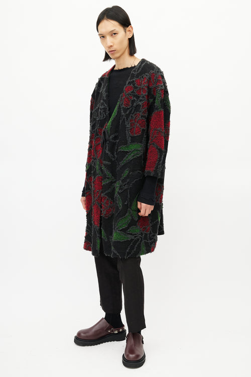 Engineered Garments Black 
Multicolour Floral Wrap Robe