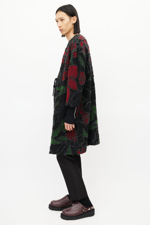 Engineered Garments Black 
Multicolour Floral Wrap Robe