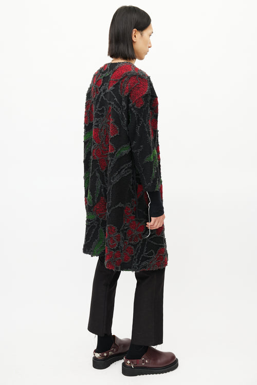 Engineered Garments Black 
Multicolour Floral Wrap Robe