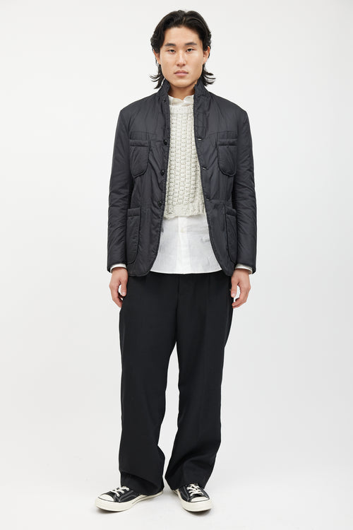 Engineered Garments Black Padded Nylon Blazer