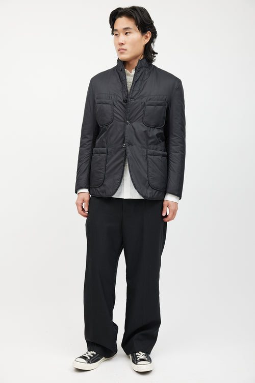 Engineered Garments Black Padded Nylon Blazer