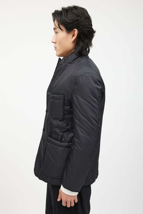 Engineered Garments Black Padded Nylon Blazer