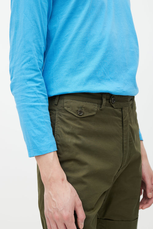 Engineered Garments Green Cuffed Short