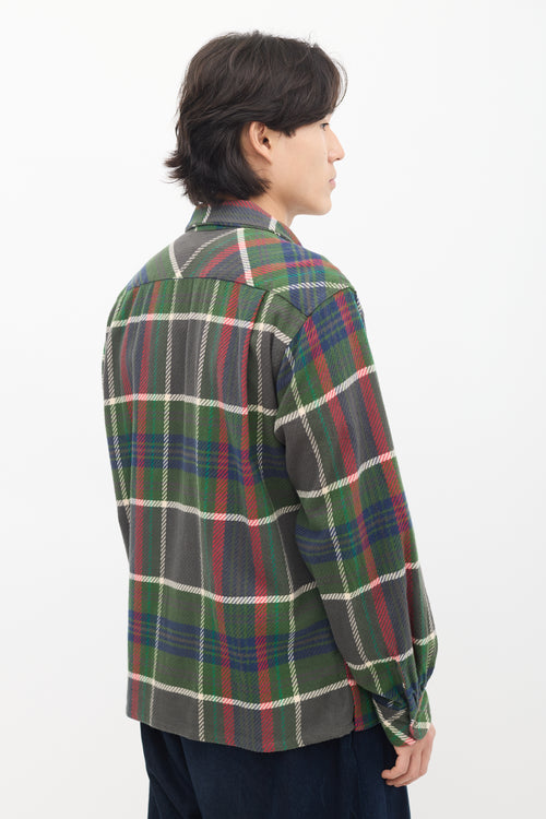 Green 
Multi Plaid Flannel Shirt