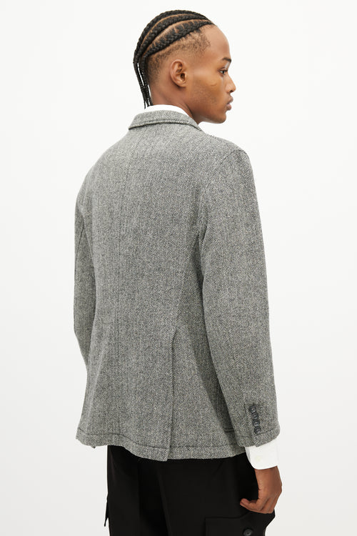 Engineered Garments Grey Wool Herringbone Blazer