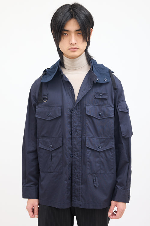 Engineered Garments Navy Utility Cargo Pocket Shirt