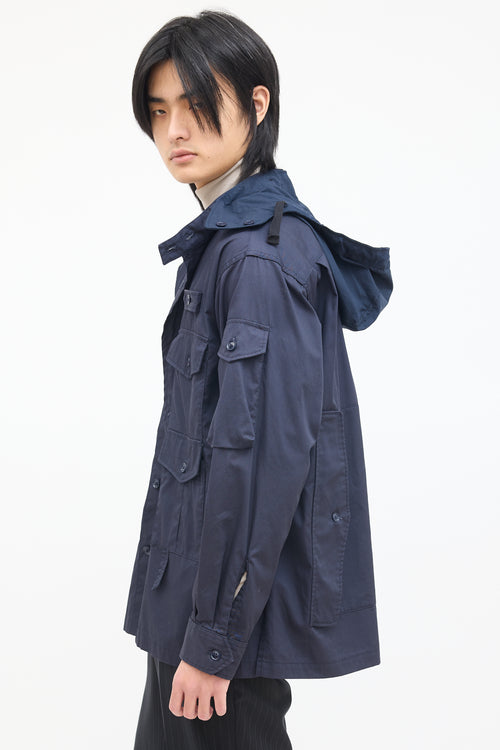 Engineered Garments Navy Utility Cargo Pocket Shirt