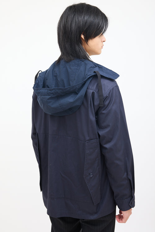 Engineered Garments Navy Utility Cargo Pocket Shirt