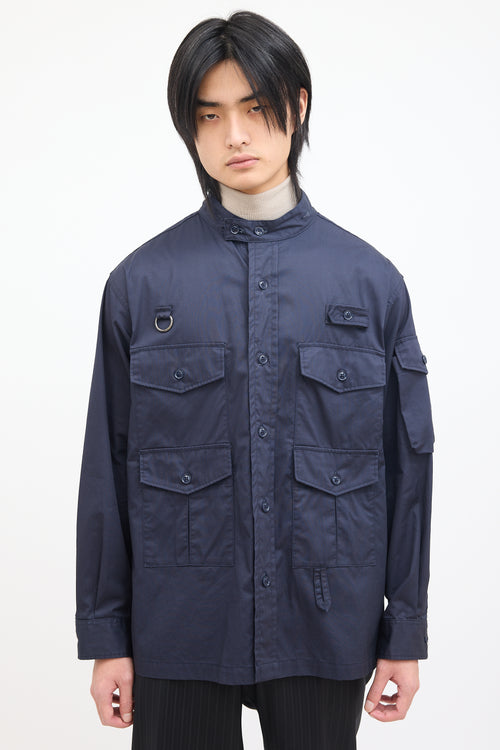 Engineered Garments Navy Utility Cargo Pocket Shirt