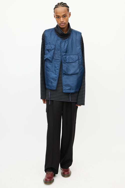 Engineered Garments Navy Reversible Puffer Vest