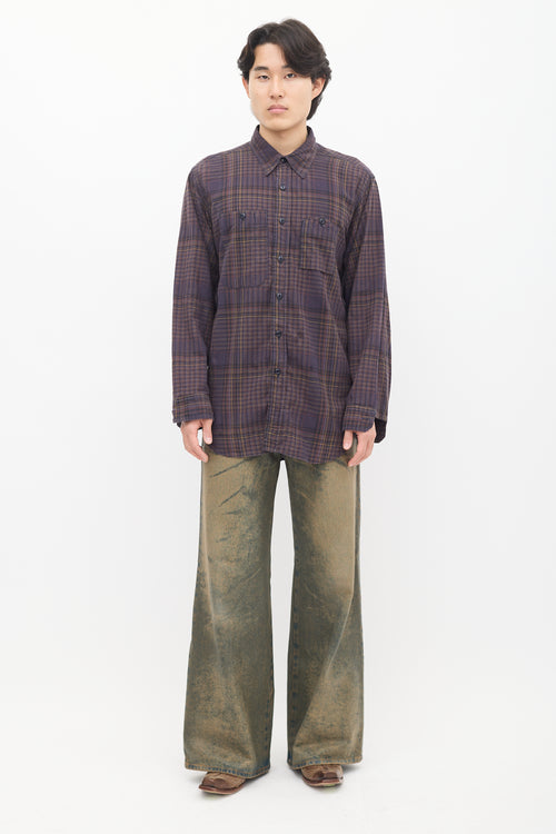 Purple 
Multi Check Shirt