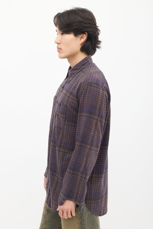 Purple 
Multi Check Shirt