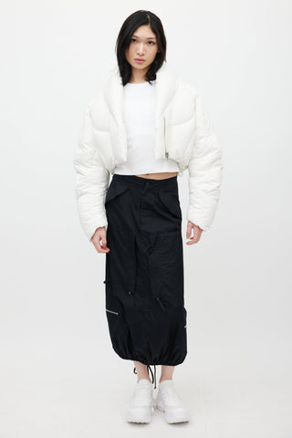 Entire Studios White A7L Down Cropped Jacket