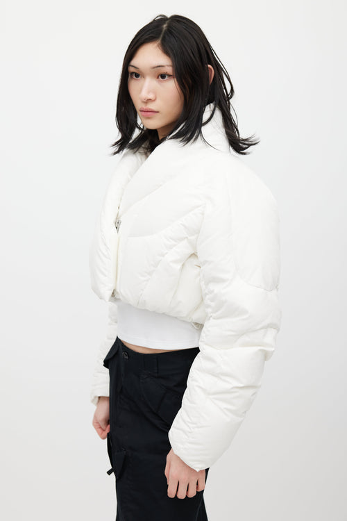 Entire Studios White A7L Down Cropped Jacket