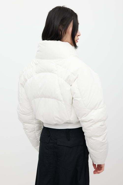 Entire Studios White A7L Down Cropped Jacket