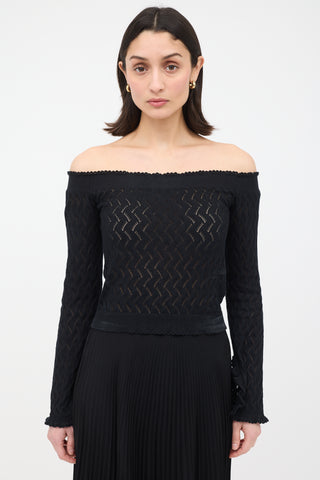 Erdem Lace Knit Bella Cropped Sweater