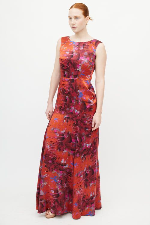 Erdem Red 
Multicolour Floral Dress